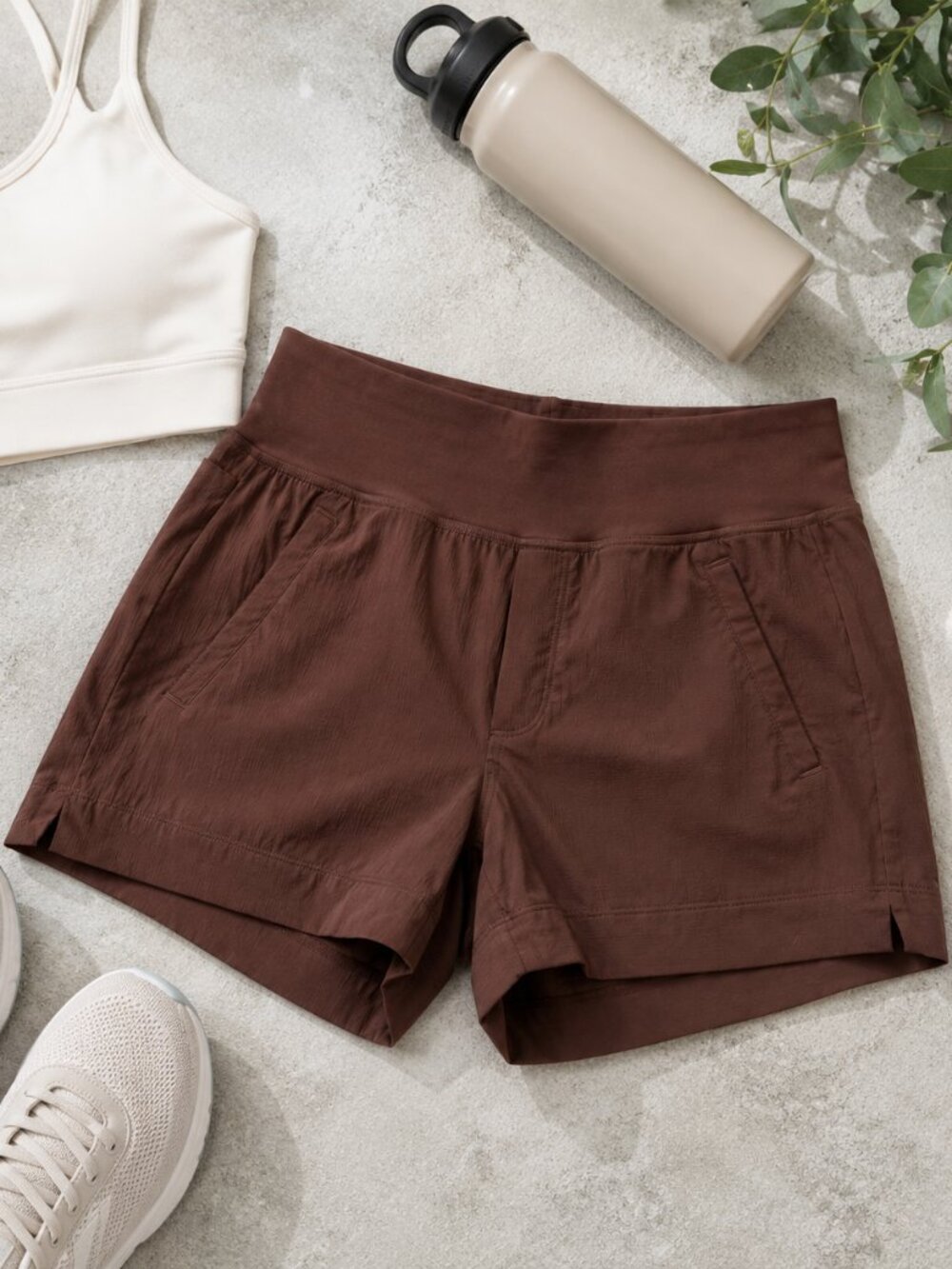 Athleta Brown Athletic Shorts Size 2 Performance Activewear